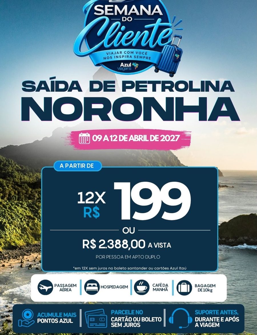 Post Noronha saindo de Petrolina